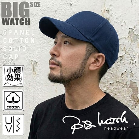 CP-42　 6パネルコットンキャップ BIGWATCH  ネイビー