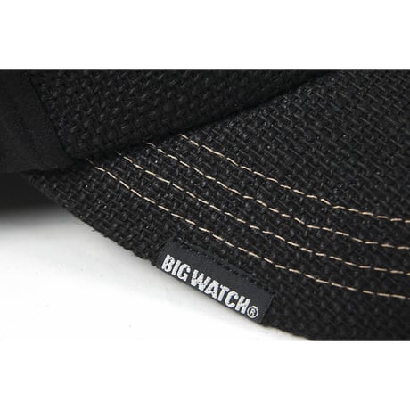 CB-01　ヘンプコットンワッペンCAP BIGWATCH　オールブラック