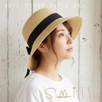 SM002 スミル smill バックリボンペーパーハット