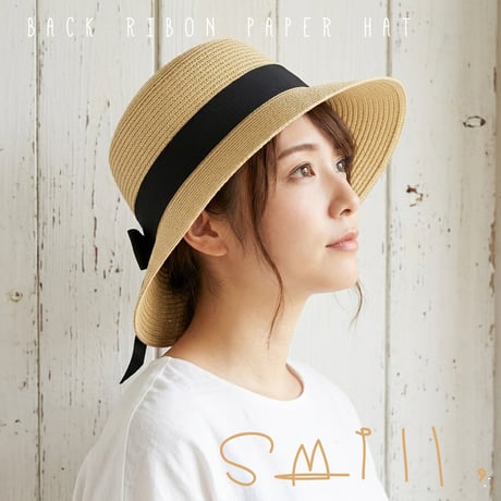 SM002 スミル smill バックリボンペーパーハット
