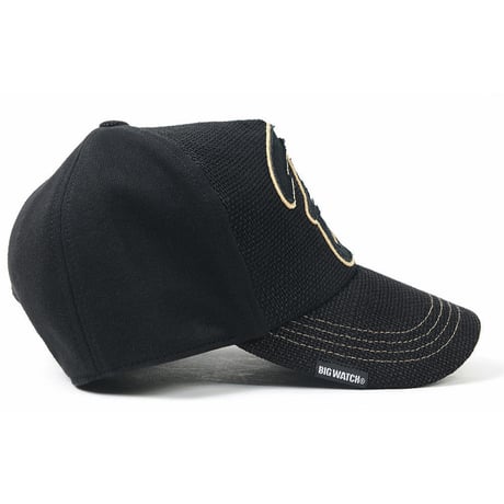 CB-01　ヘンプコットンワッペンCAP BIGWATCH　オールブラック