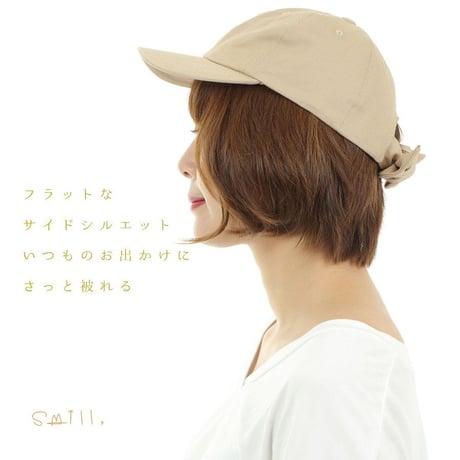 SM015,SM016 スミル smill バックリボン コットンキャップ