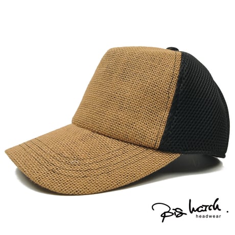CPM-30 無地 ヘンプメッシュCAP BIGWATCH ベージュ ブラック