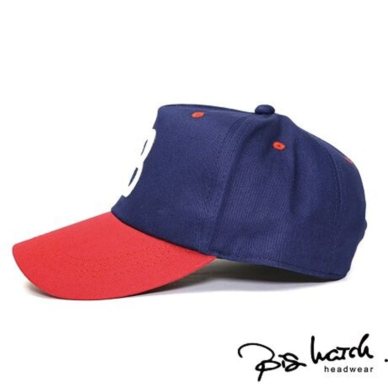 CPB-05 ロゴ ベースボールキャップ CAP BIGWATCH ネイビー/レッド | BI