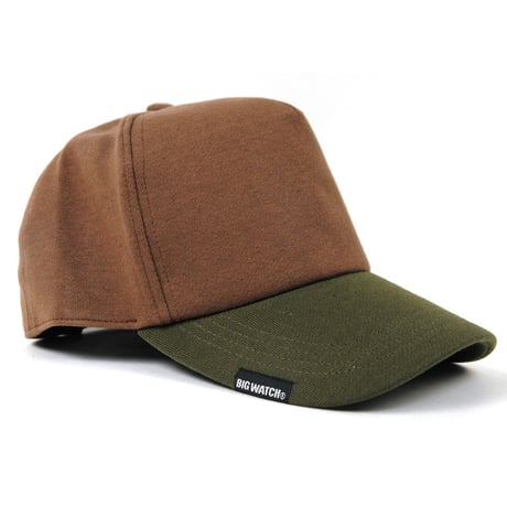 C-06 無地スウェットCAP BIGWATCH  ブラウン/グリーン マルチカラー