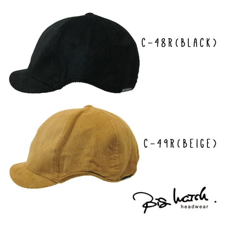 【C-48R C-49R】アンパイア ラウンド コーデュロイ キャップ [BIGWATCH(ビックワッチ)]