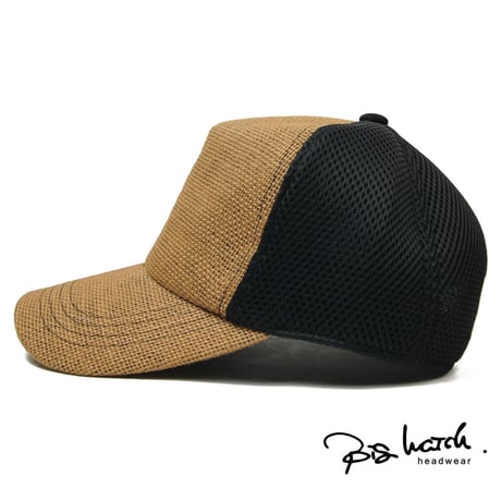 CPM-30 無地 ヘンプメッシュCAP BIGWATCH ベージュ ブラック