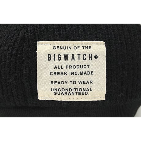 RCP-04　 リブニット  キャップ BIGWATCH 　ブラック