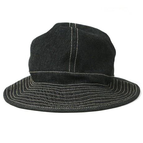 HA-30　デニムメトロハットBIGWATCH ブラック 黒  大きいサイズ 帽子