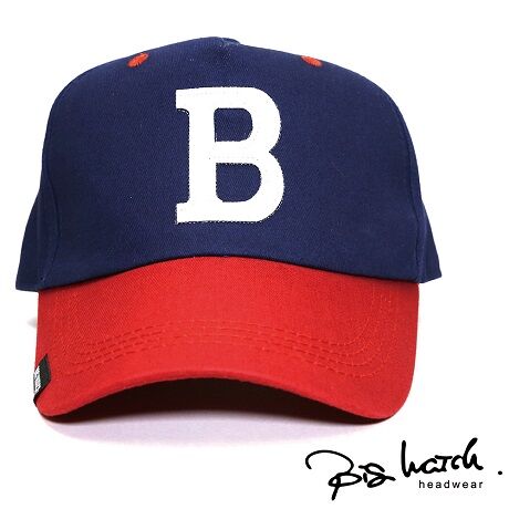 CPB-05　ロゴ ベースボールキャップ CAP BIGWATCH ネイビー/レッド
