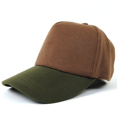 C-06 無地スウェットCAP BIGWATCH  ブラウン/グリーン マルチカラー