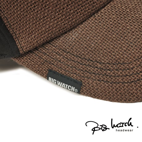CPMCT-15　 無地ヘンプコットンCAP  BROWN/BLACK BIGWATCH(ビッグワッチ)