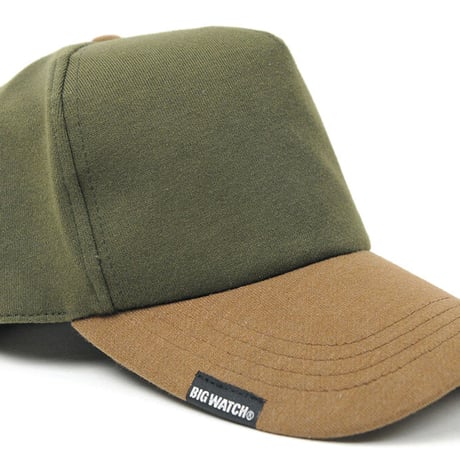 C-05　 無地スウェットCAP BIGWATCH  グリーン/ブラウン マルチカラー