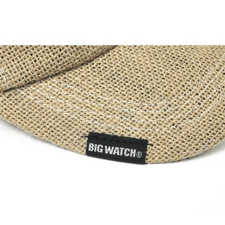CB-02　ヘンプコットン ワッペンCAP BIGWATCH ベージュ/MIXグレー