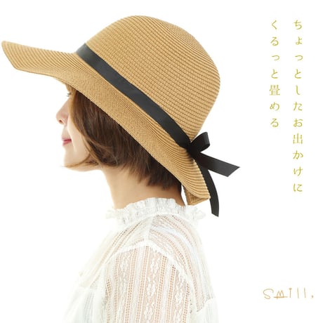 SM004 スミル smill ギャザーリボンハット 2色