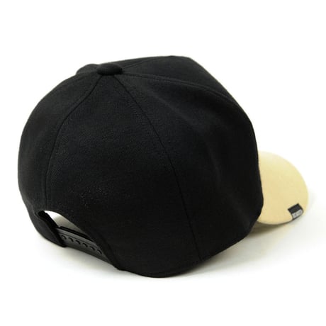 C-30 無地スウェットCAP BIGWATCH  ブラック/アイボリー マルチカラー