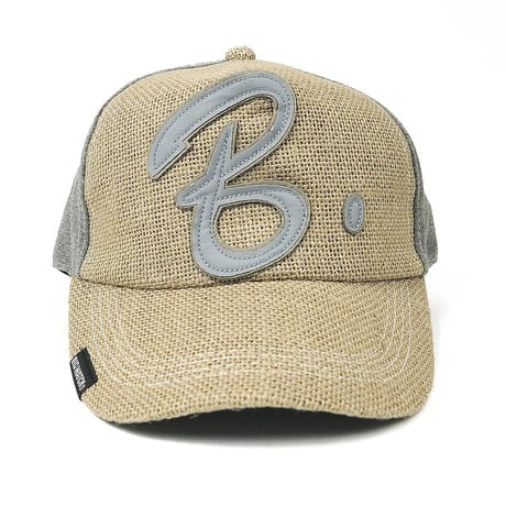 CB-02　ヘンプコットン ワッペンCAP BIGWATCH ベージュ/MIXグレー