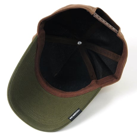 C-06 無地スウェットCAP BIGWATCH  ブラウン/グリーン マルチカラー