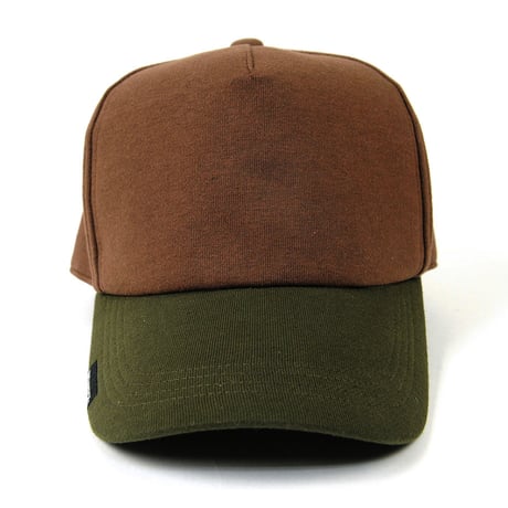 C-06 無地スウェットCAP BIGWATCH  ブラウン/グリーン マルチカラー