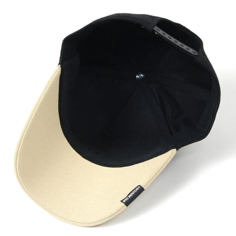 C-30 無地スウェットCAP BIGWATCH  ブラック/アイボリー マルチカラー