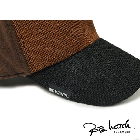 CPMCT-16 無地ヘンプコットンCAP  BROWN/BLACK/BROWN BIGWATCH(ビッグワッチ)