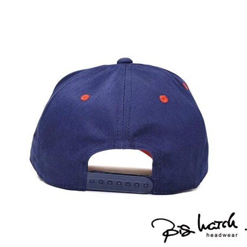 ネイビー ロゴ付き ベースボールキャップ CPB-05 ロゴ ベースボールキャップ CAP BIGWATCH ネイビー/レッド | BI