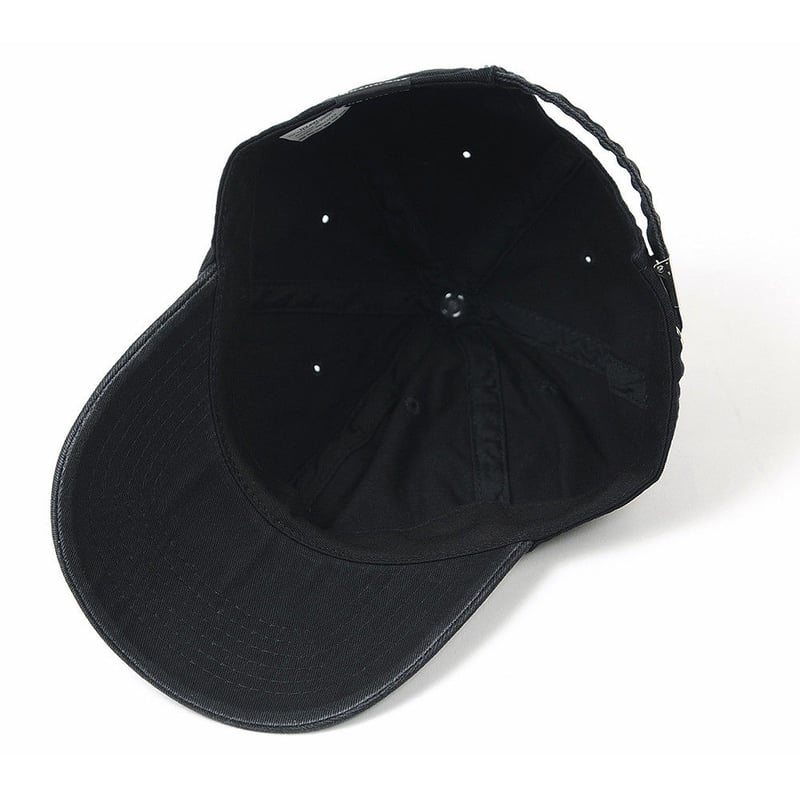 TCP-11 ウォッシュ加工6パネルコットンキャップBIGWATCH ブラック