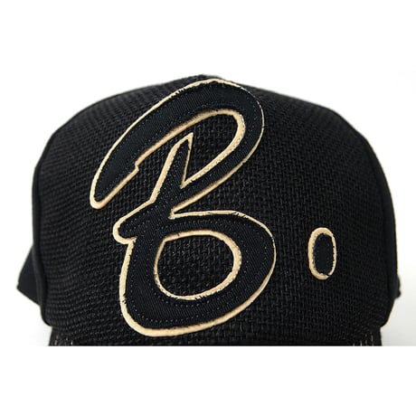 CB-01　ヘンプコットンワッペンCAP BIGWATCH　オールブラック