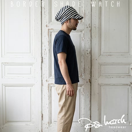 T-13　ボーダーシェードBIGWATCH　ネイビー/ナチュラル