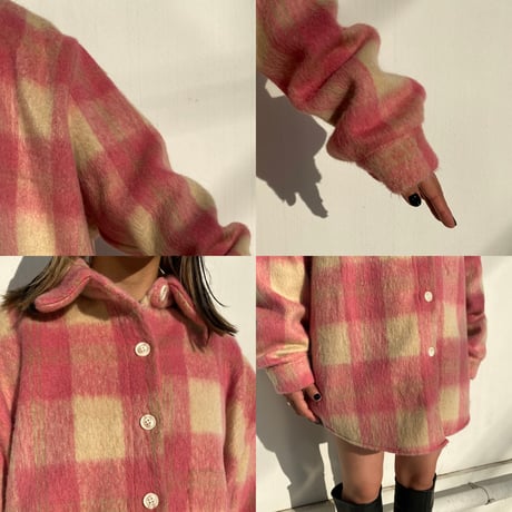 'Checked' wide shirts coat #67682