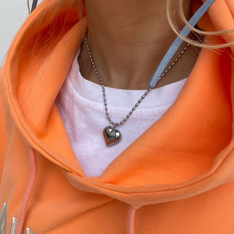 Heart' ball chain necklace #112 | MERMO Heart' ball chain necklace #112 | MERMO