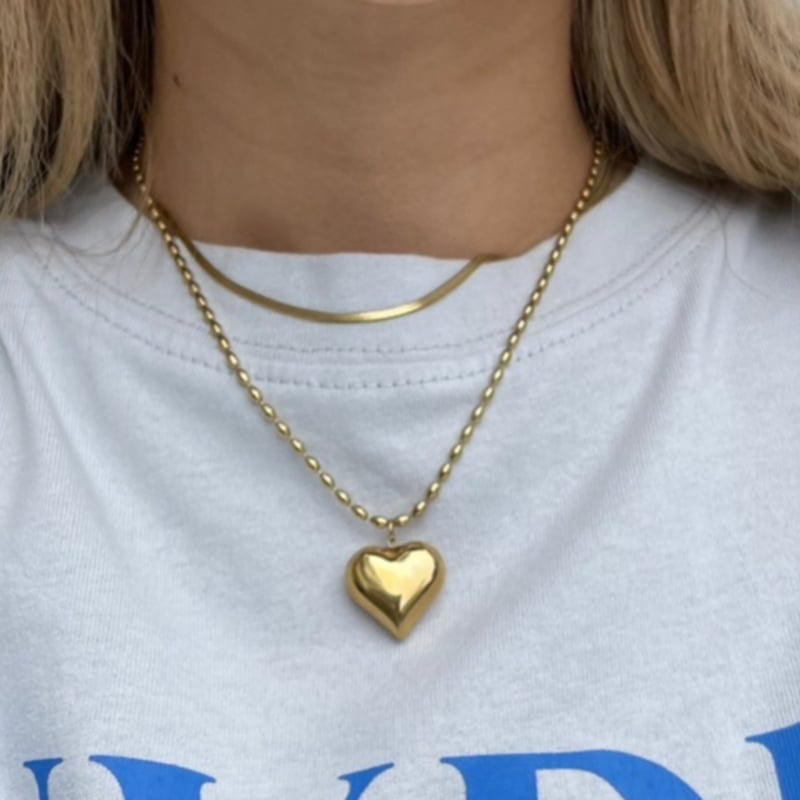 Heart' ball chain necklace #112 | MERMO Heart' ball chain necklace #112 | MERMO
