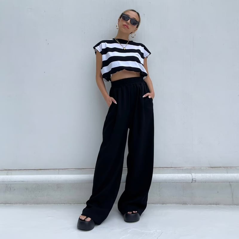 今季19SSドゥロワー完売タック パンツ36ブラミンクBLAMINKネイビー 