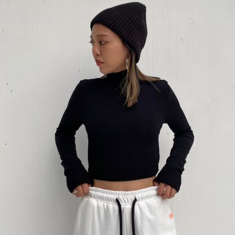 'Stretchy'cropped turtleneck #6678