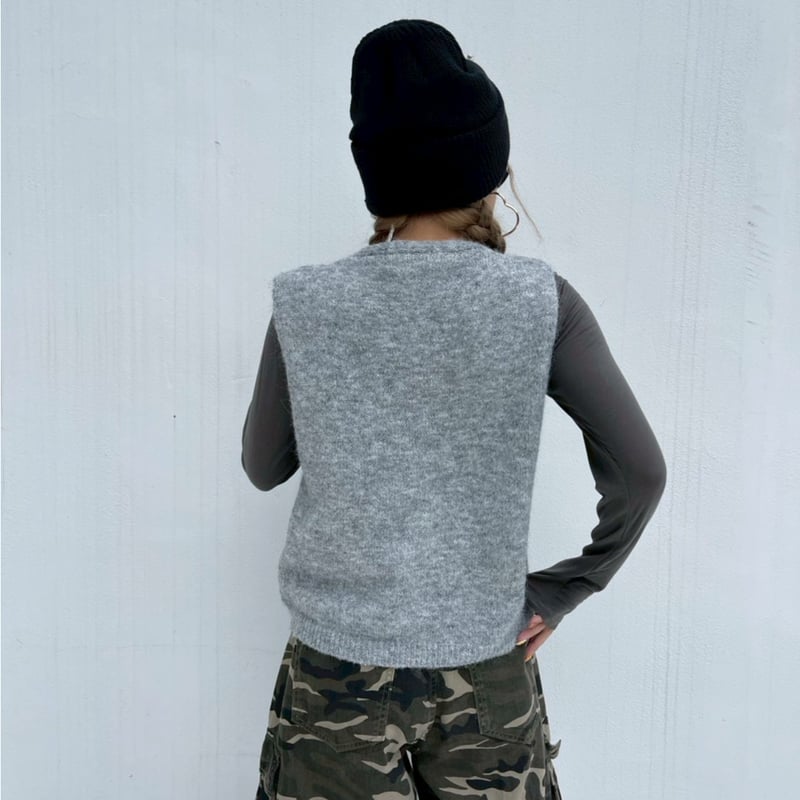 Argyle'knit vest#881259 | MERMO