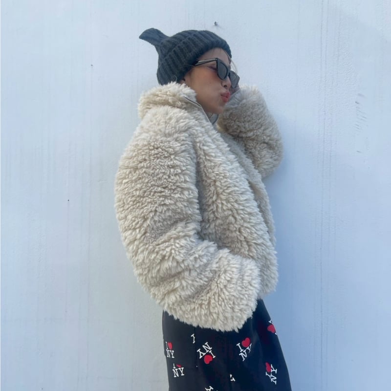 専用⭐︎ボアジップ BOA ZIP ブルゾン Stand-neck'boa zip blouson#66589512 | MERMO