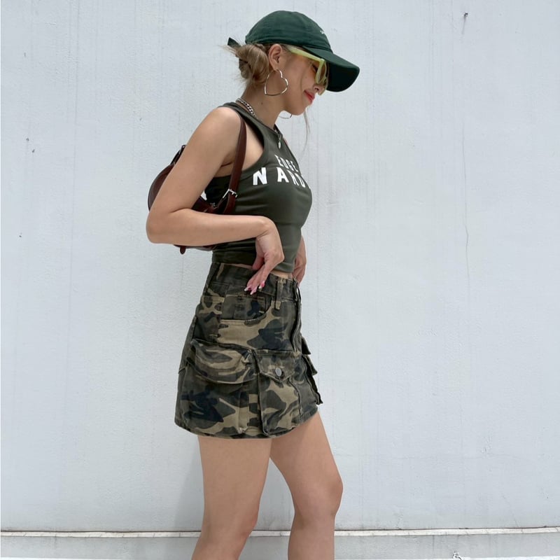 camouflage'cargo mini sk#7612 | MERMO