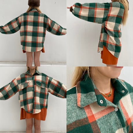 'Tartan check'shirt jacket#1136