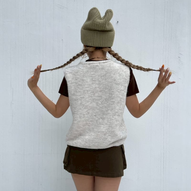 Argyle'knit vest#881259 | MERMO