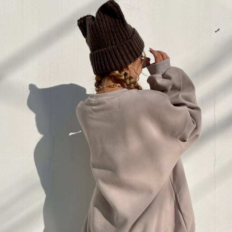 Cat ears'knit beanie#2512-5/5 | MERMO