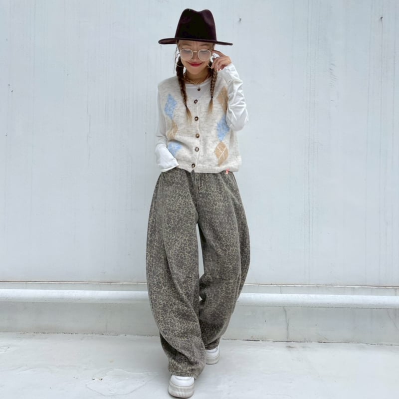 Argyle'knit vest#881259 | MERMO