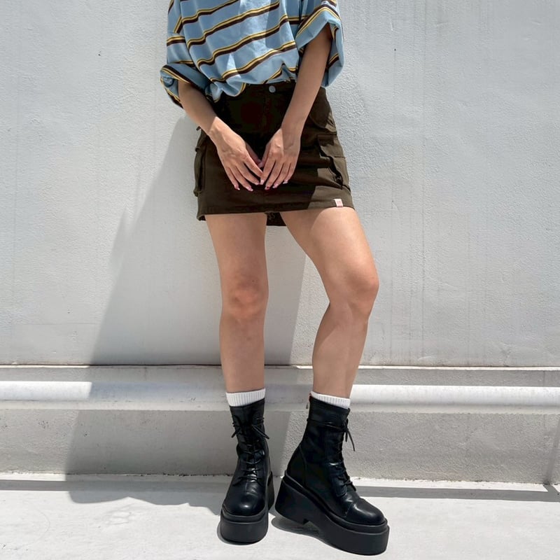 スカート Flared Cargo Mini Skirt Flared Cargo Mini Skirt
