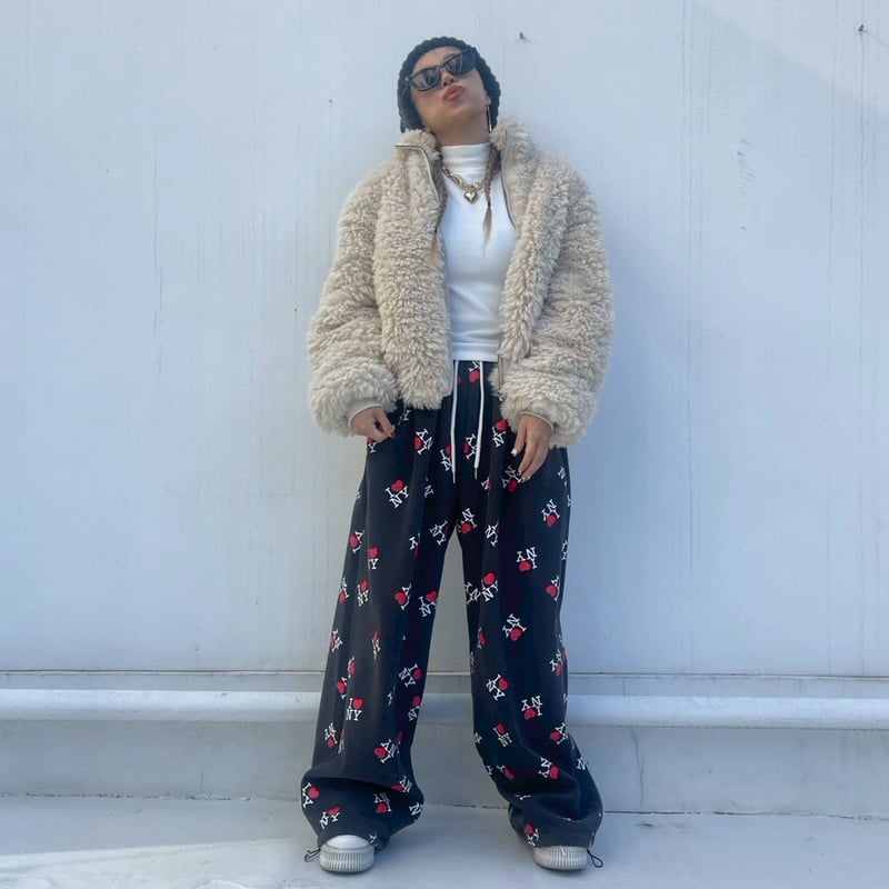 Stand-neck'boa zip blouson#66589512 | MERMO