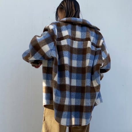 'Checked' wide shirts coat #67682
