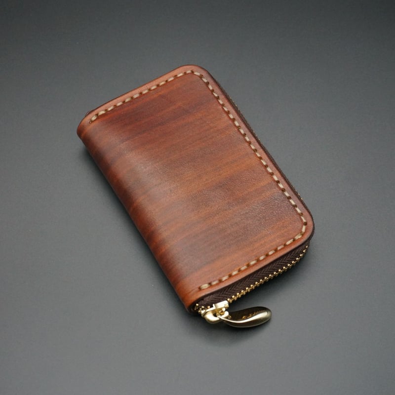 ラウンドジップ ミニウォレット wood brown | A LEATHER FACTORY ラウンドジップ ミニウォレット wood brown | A LEATHER FACTORY