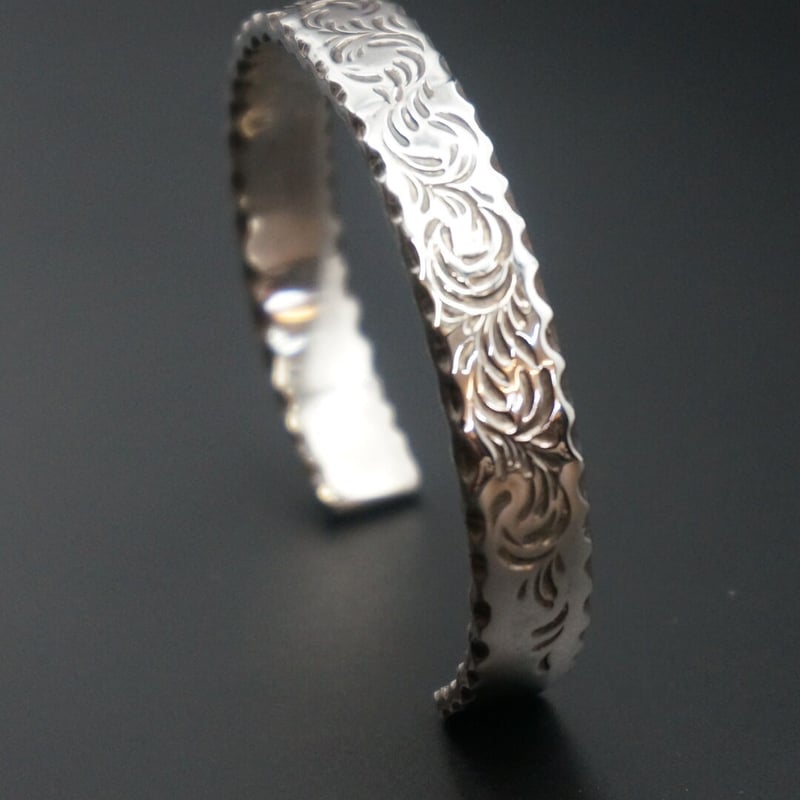 A,L,F silver 唐草バングル | A LEATHER FACTORY