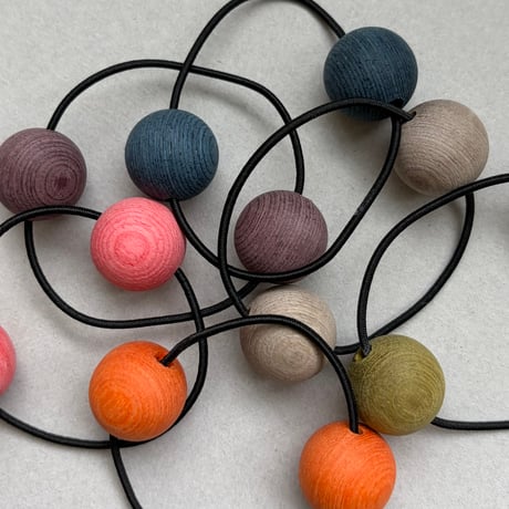 [KOSTKAMM]  2 balls Plaid clip , rubber /9519_2