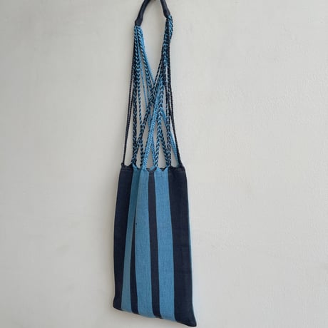 [pips]  Cotton Handwoven Hammock bag / blue gray