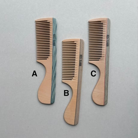 [KOSTKAMM]  Wooden comb with Handle / Wide / 6b
