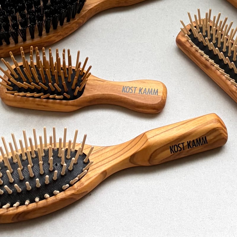 KOSTKAMM] Olive Wood Mini Hair Brush / 11.5cm